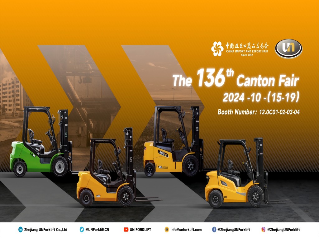 UN Forklift Shines at the 136th Canton Fair with a Stellar Lineup of Classic and Innovative Products