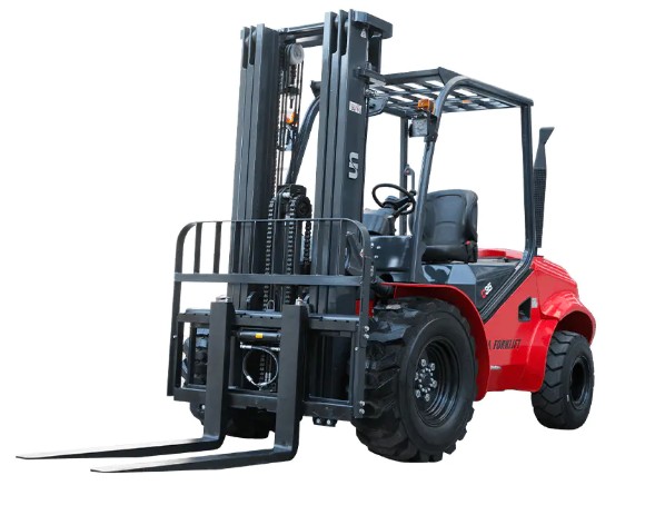 How do rough terrain forklifts ensure reliable operation in harsh conditions?